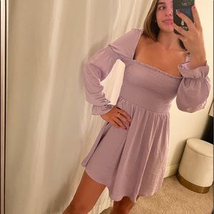 Purple long sleeve dress